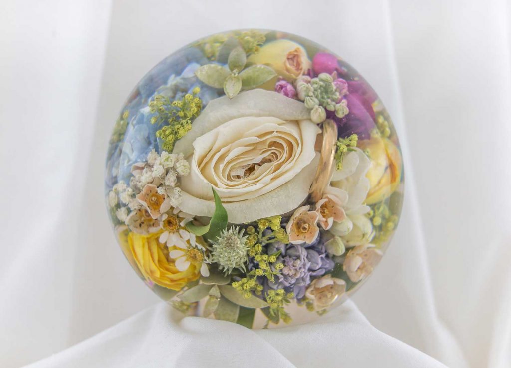 Multi Flower Paperweight - The Flower Preservation Workshop