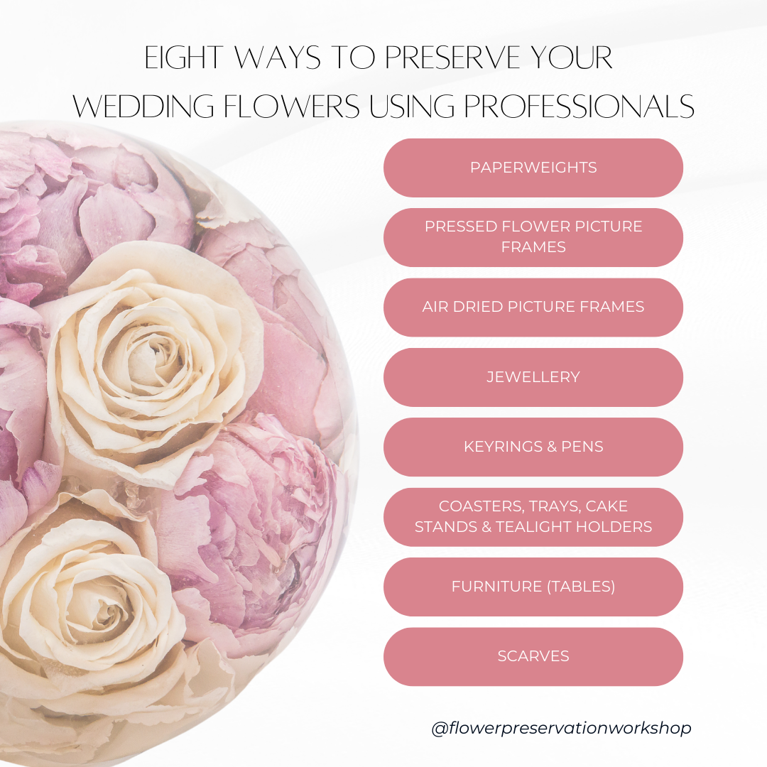 Eight Ways To Preserve Your Wedding Flowers Using Professionals Flower Preservation Workshop 7383